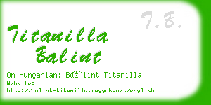 titanilla balint business card